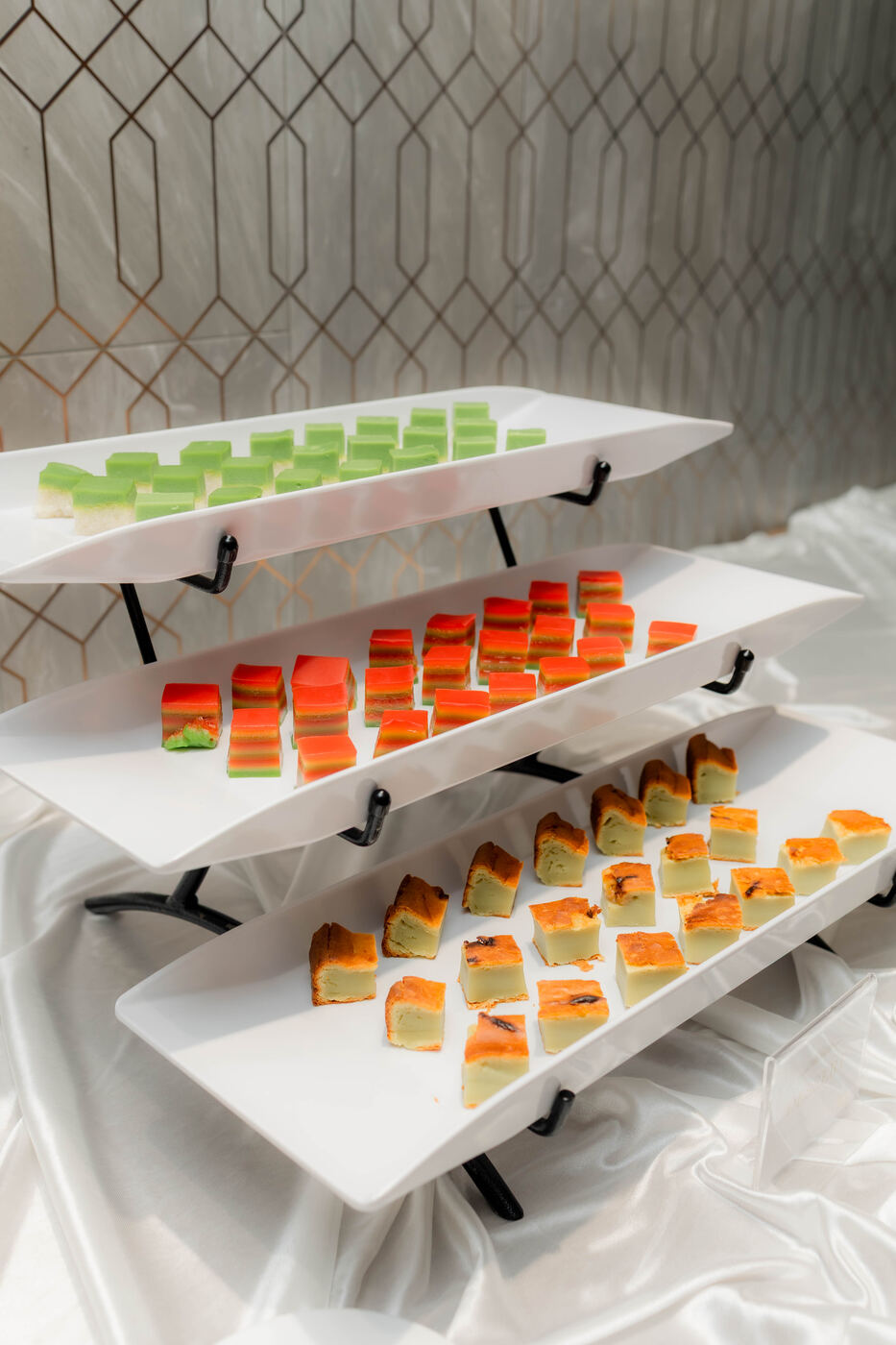 Buffet food prepared for an event